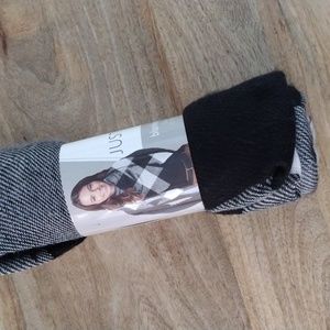 Just Be Black and White Blanket Scarf